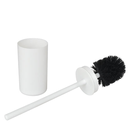 Mainstays Basics Plastic Toilet Brush and Holder Set, White